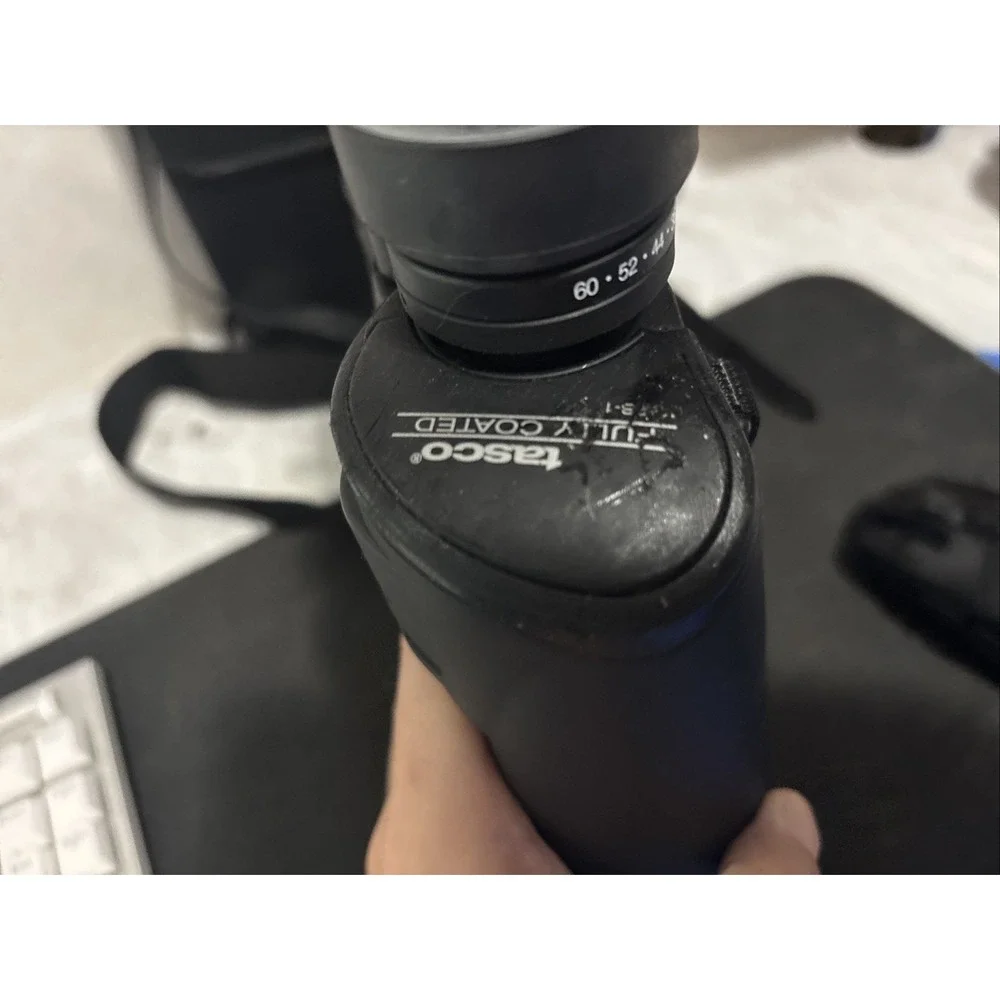 Tasco Binoculars 12x-60x70mm Zoom Black Good 124RB-1 Fully Coated with Case